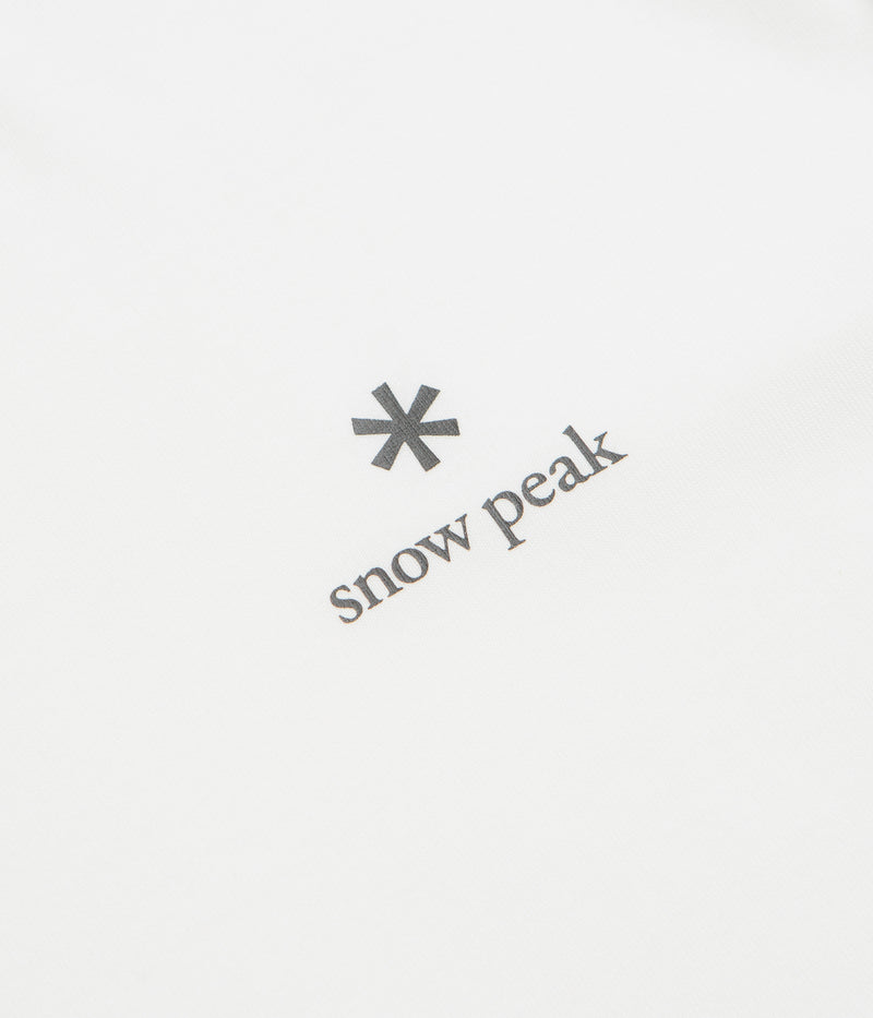 Snow Peak NSD Logo Long Sleeve T-Shirt in Off White