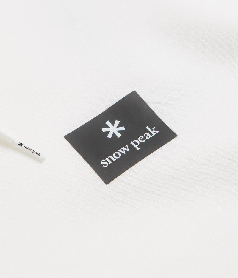 Snow Peak NSD Square Logo Hoodie in Off White