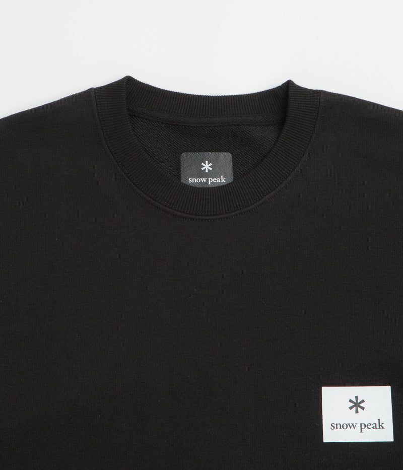 Snow Peak NSD Square Logo Sweatshirt in Black