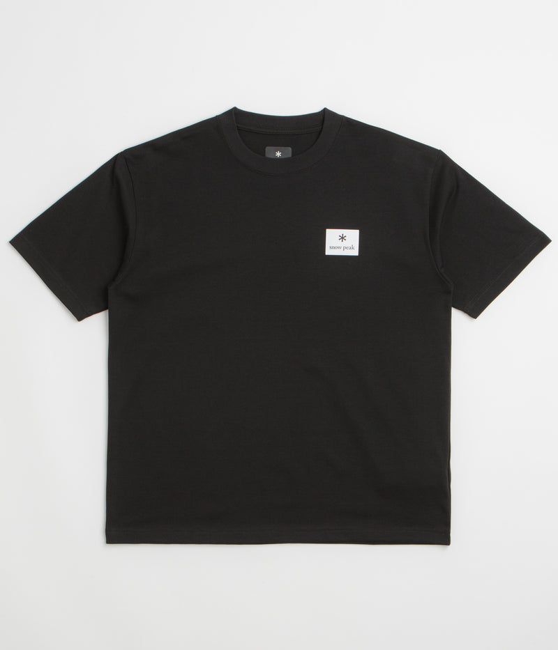 Snow Peak NSD Square Logo T-Shirt in Black