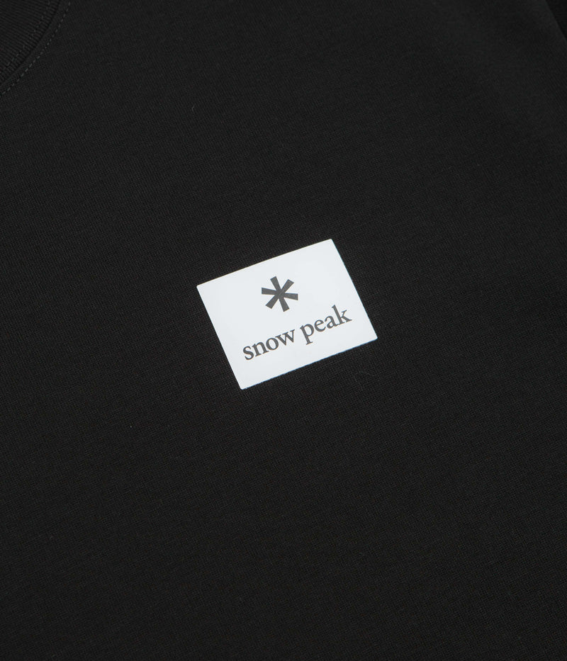 Snow Peak NSD Square Logo T-Shirt in Black