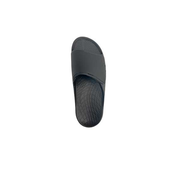 Sovella Sandal Velcro Gray shoes shows top view of velcro strap