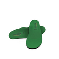 A pair of green SOVELLA S1000 Max Support Arch Supports insoles, size M 8, with one upright and one flat, both displaying the brand name. Designed to provide maximum support and help relieve foot pain.