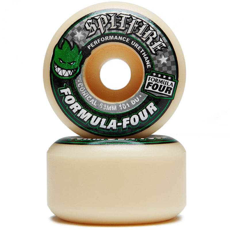 Spitfire F4 101d Conical Skateboard Wheels - Green - 53mm