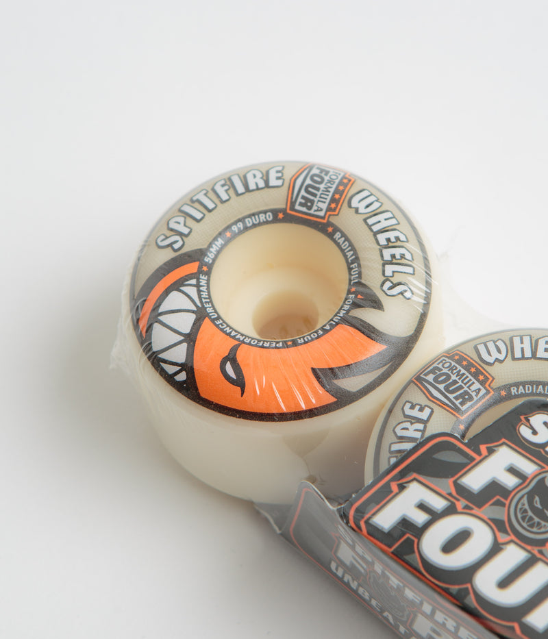 Spitfire Formula Four Radial Full 99DU Wheels in Natural and 56mm