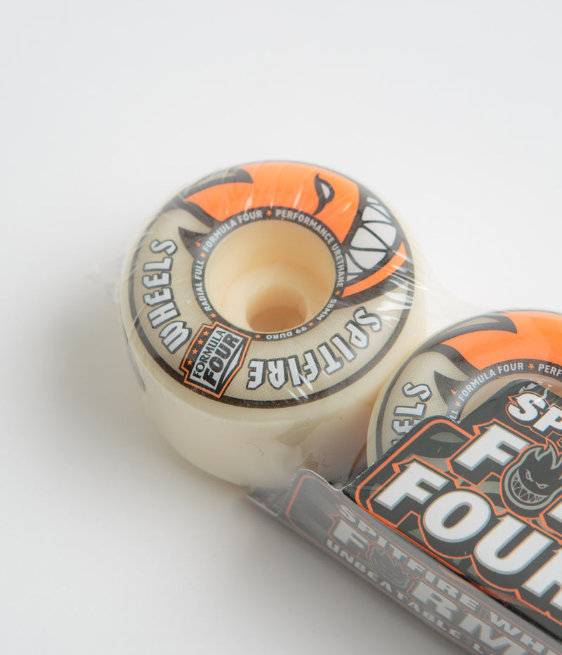 Spitfire Formula Four Radial Full 99DU Wheels in Natural and 58mm