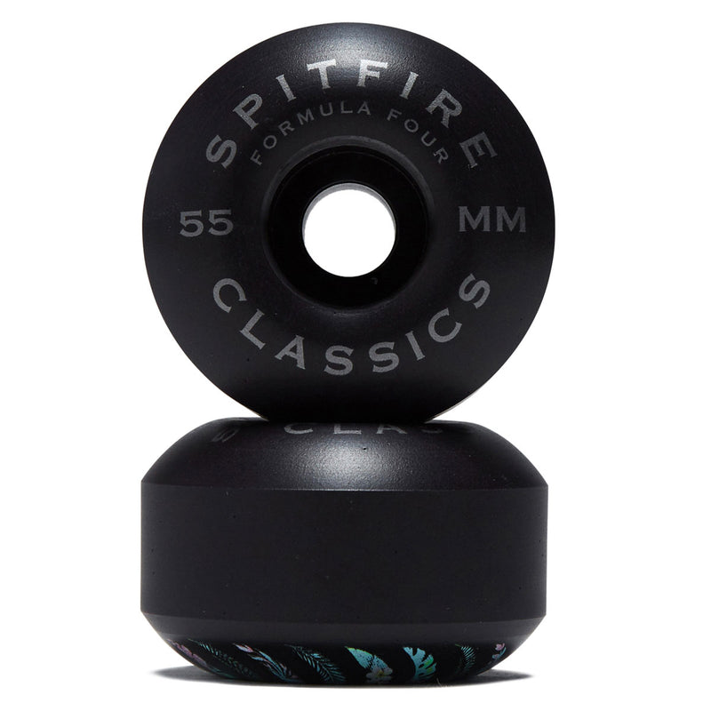 Spitfire Team Floral F4 99d Classic Skateboard Wheels - Black - 55mm