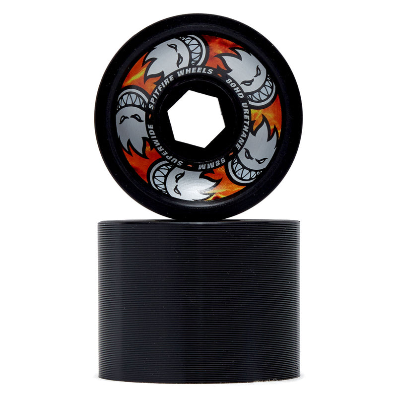 Spitfire Team Multiball 80HD Superwide Skateboard Wheels - Black - 58mm