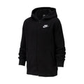 Sportswear Club 'Black' Big Kids' Full-Zip Hoodie