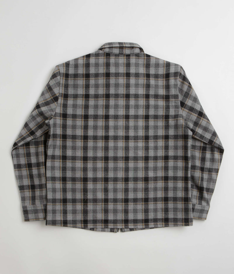 Stan Ray Zip Shirt in Charcoal Plaid