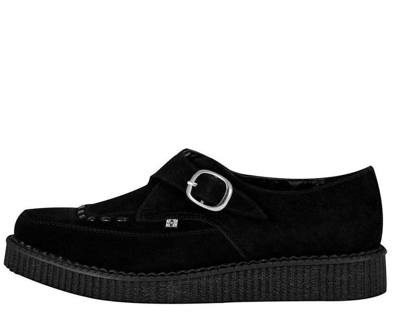 A8139 Suede Pointed Buckle Creeper