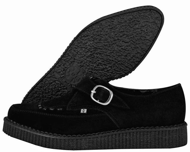 A8139 Suede Pointed Buckle Creeper