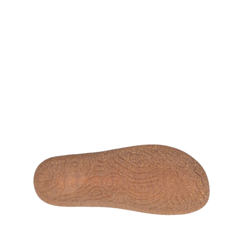 The image shows the bottom view of the TAOS Taos Women's Ultimate Leather Mary Jane Black shoe sole with a textured, swirled pattern and arch support, displayed on a plain white background.