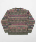 thisisneverthat Fair Isle Knit Sweatshirt in Olive