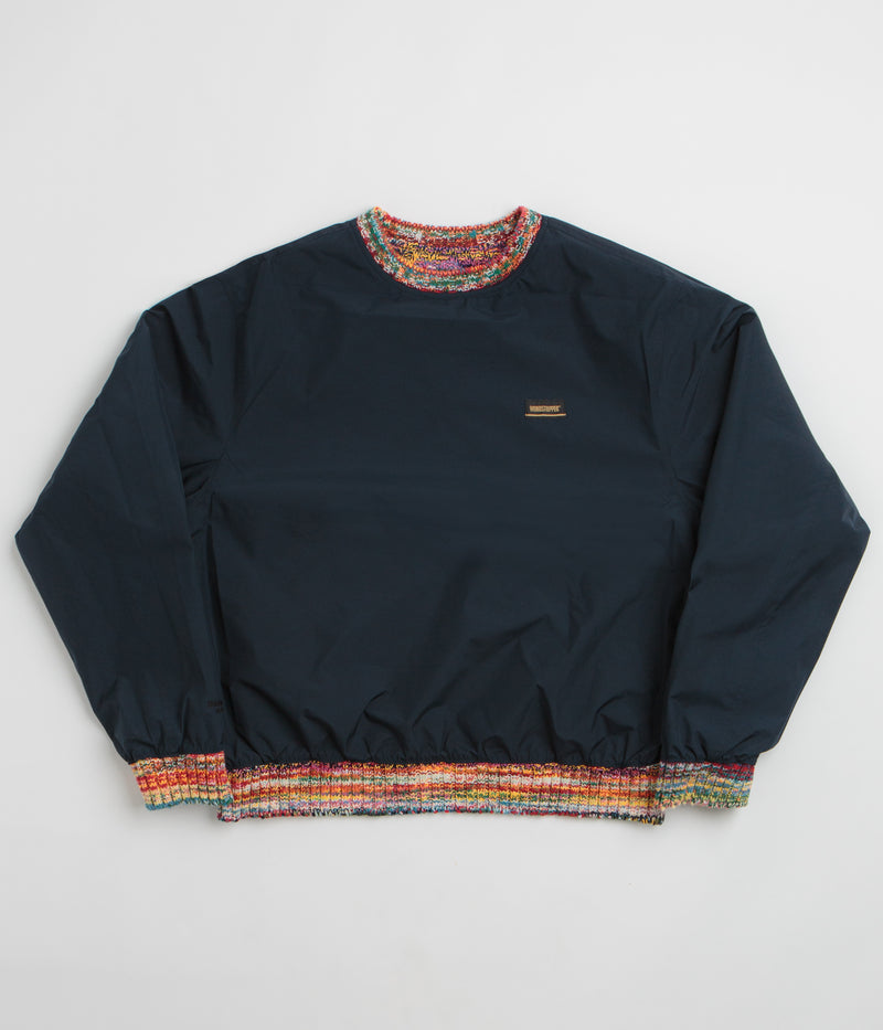 thisisneverthat Gore-Tex Windstopper Reversible Knit Crewneck Sweatshirt in Navy