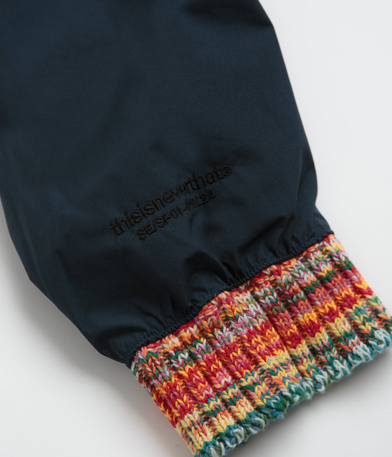 thisisneverthat Gore-Tex Windstopper Reversible Knit Crewneck Sweatshirt in Navy