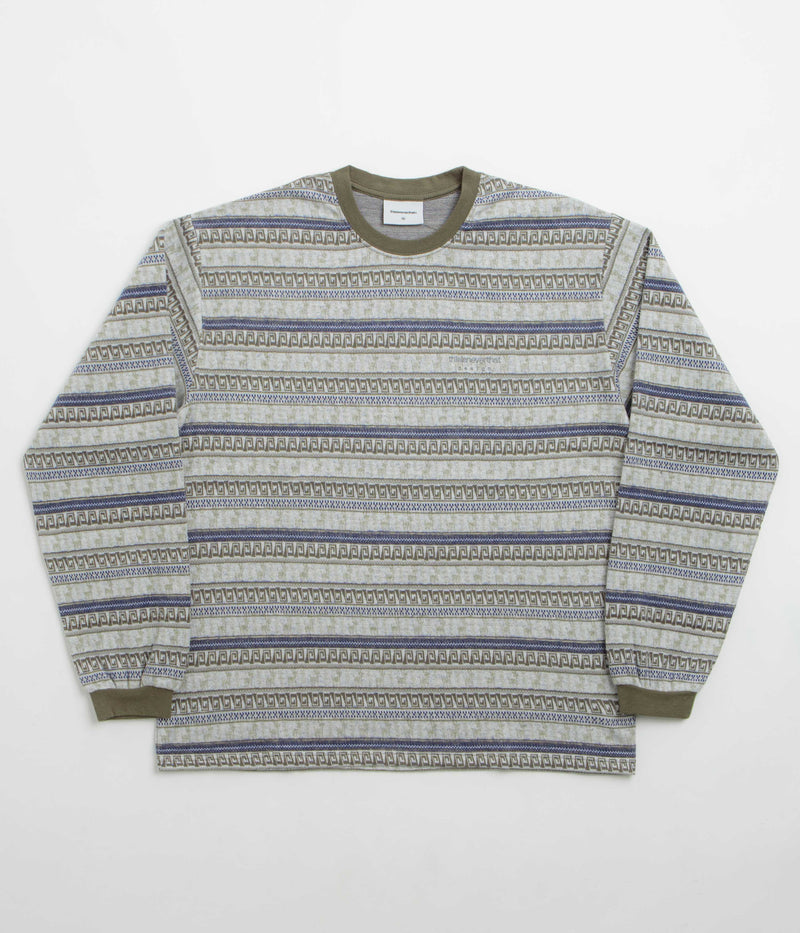 thisisneverthat Pattern Striped Long Sleeve T-Shirt in Ivory