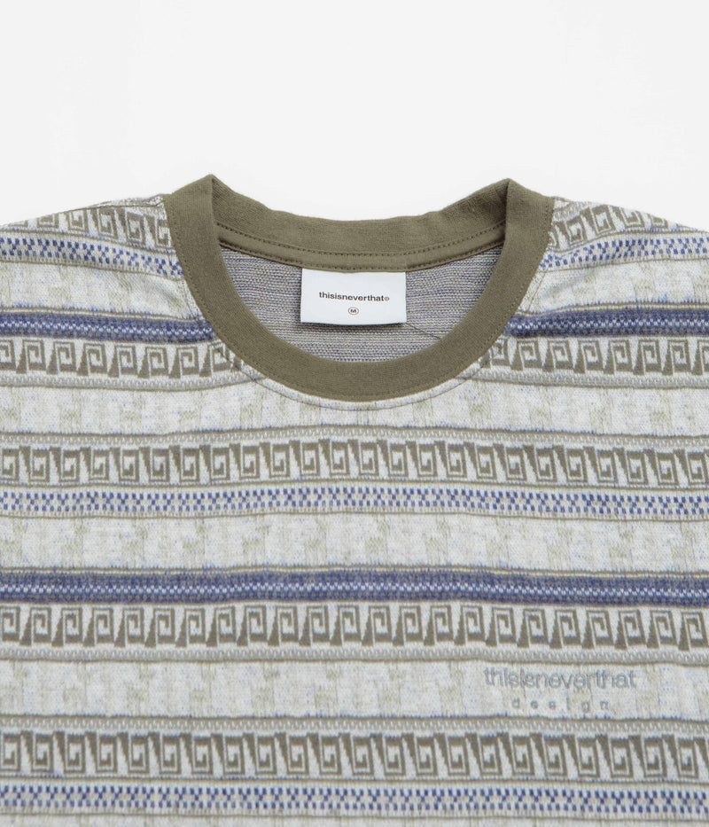 thisisneverthat Pattern Striped Long Sleeve T-Shirt in Ivory