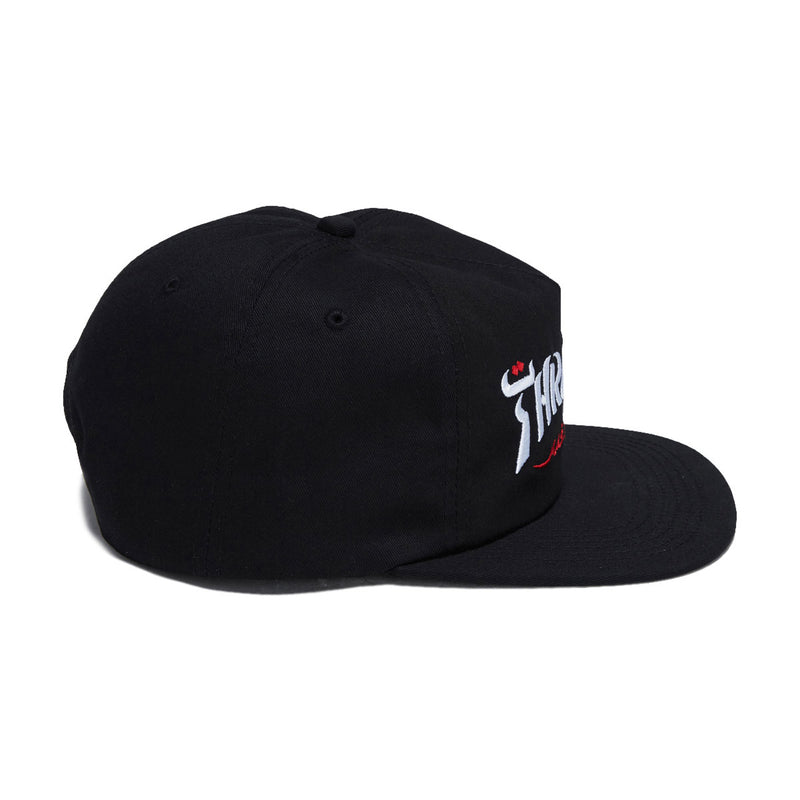 Thrasher Calligraphy Snapback Hat - Black