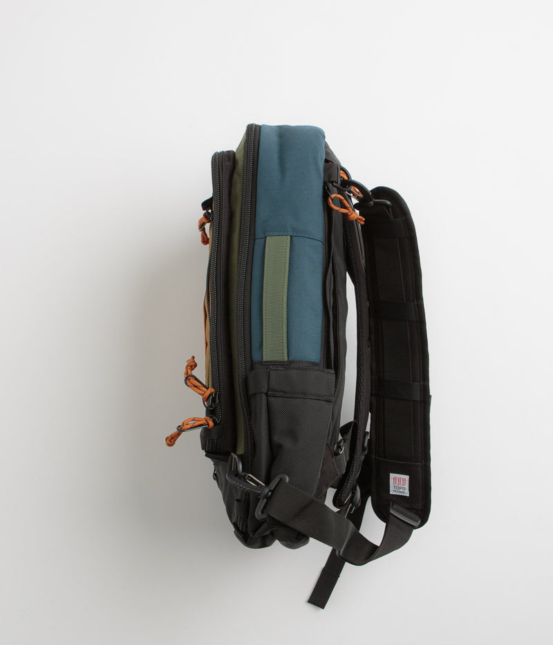 Topo Designs Global 30L Travel Bag in Olive and Dark Khaki