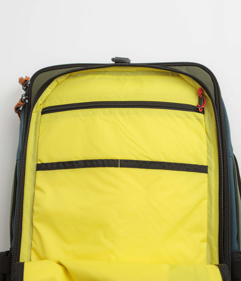 Topo Designs Global 30L Travel Bag in Olive and Dark Khaki