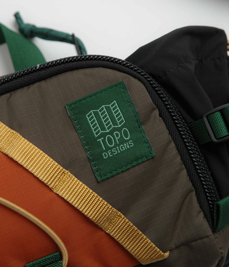 Topo Designs Mountain Hydro Hip Pack in Woodland and Terracotta
