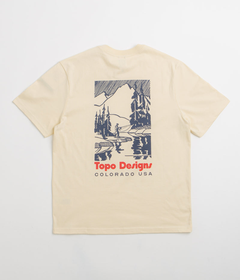 Topo Designs Mountain River T-Shirt in Bone White