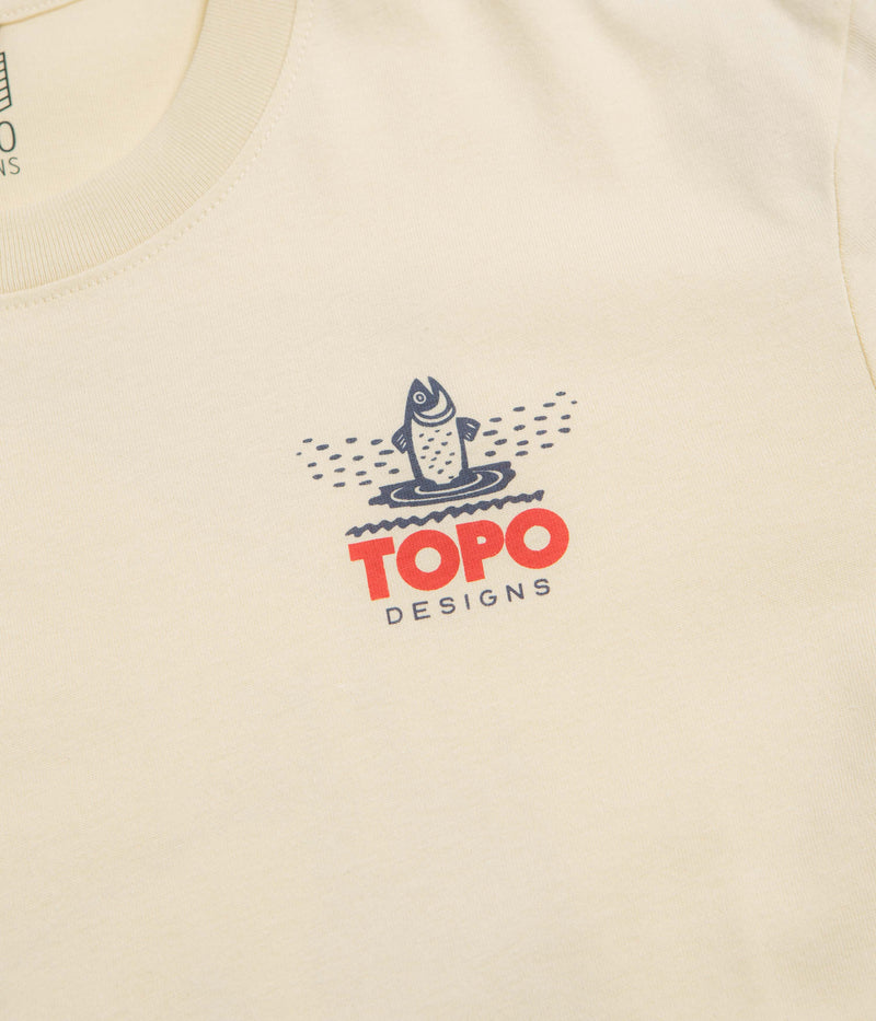 Topo Designs Mountain River T-Shirt in Bone White
