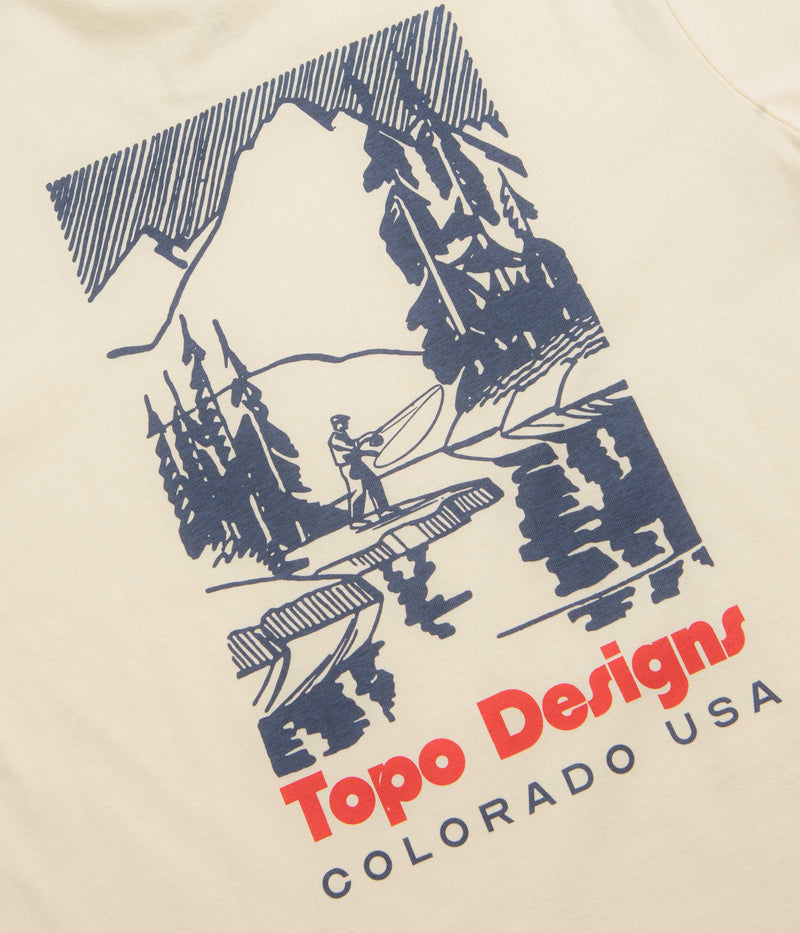 Topo Designs Mountain River T-Shirt in Bone White