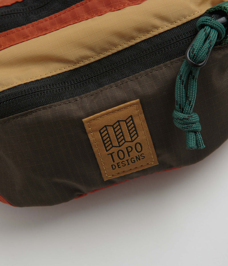 Topo Designs Mountain Waist Pack in Woodland and Terracotta