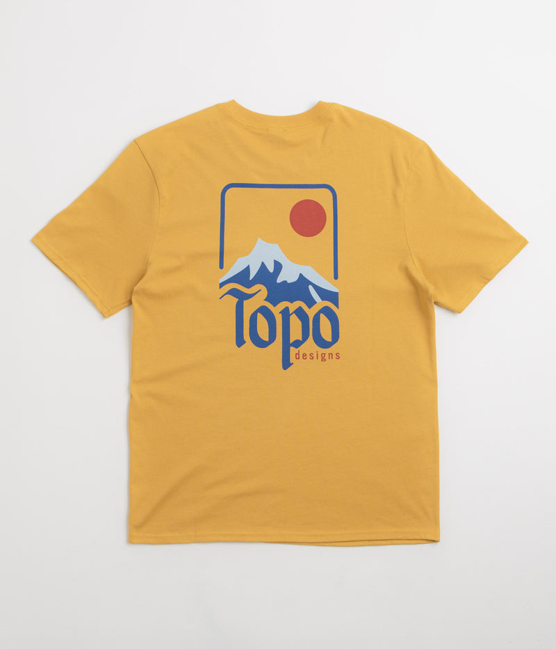 Topo Designs Peak T-Shirt in Goldenrod