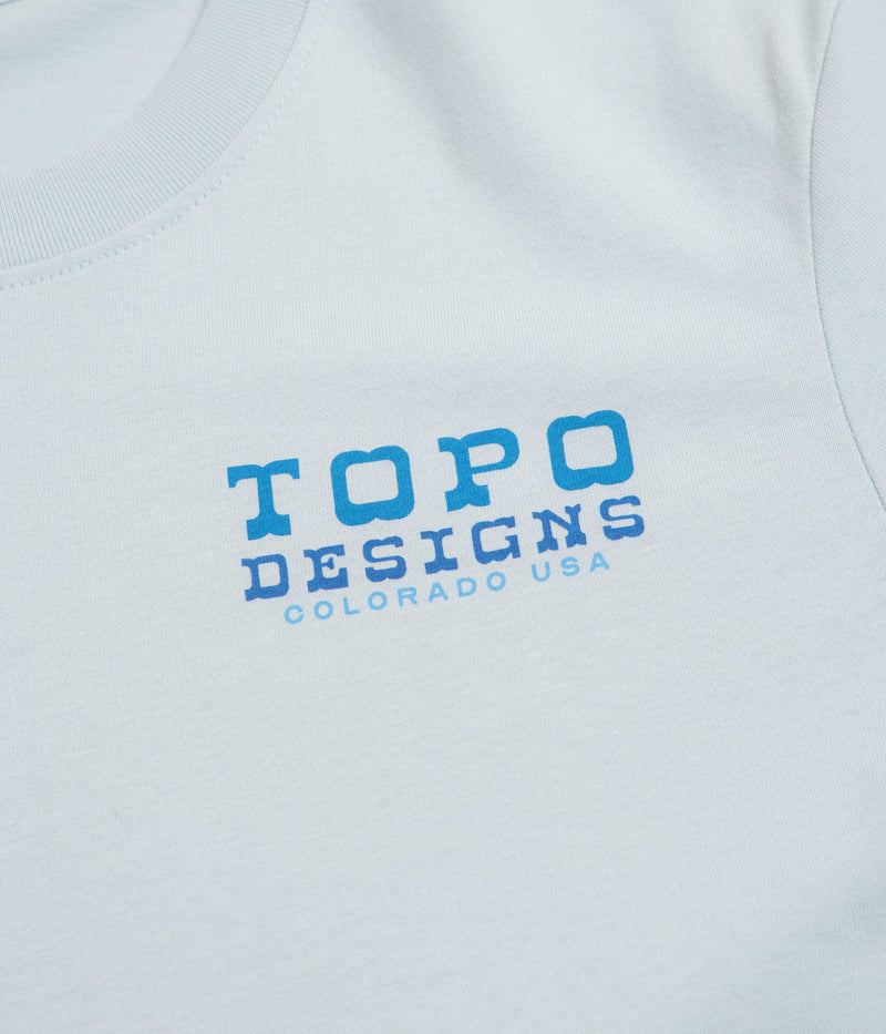 Topo Designs Vintage View T-Shirt in Breeze Blue
