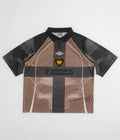 Umbro Cult Unity Check Polo Shirt in Beige and Black