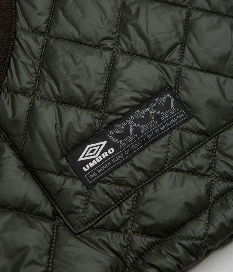 Umbro Masked Diamond Anorak in Dark Olive