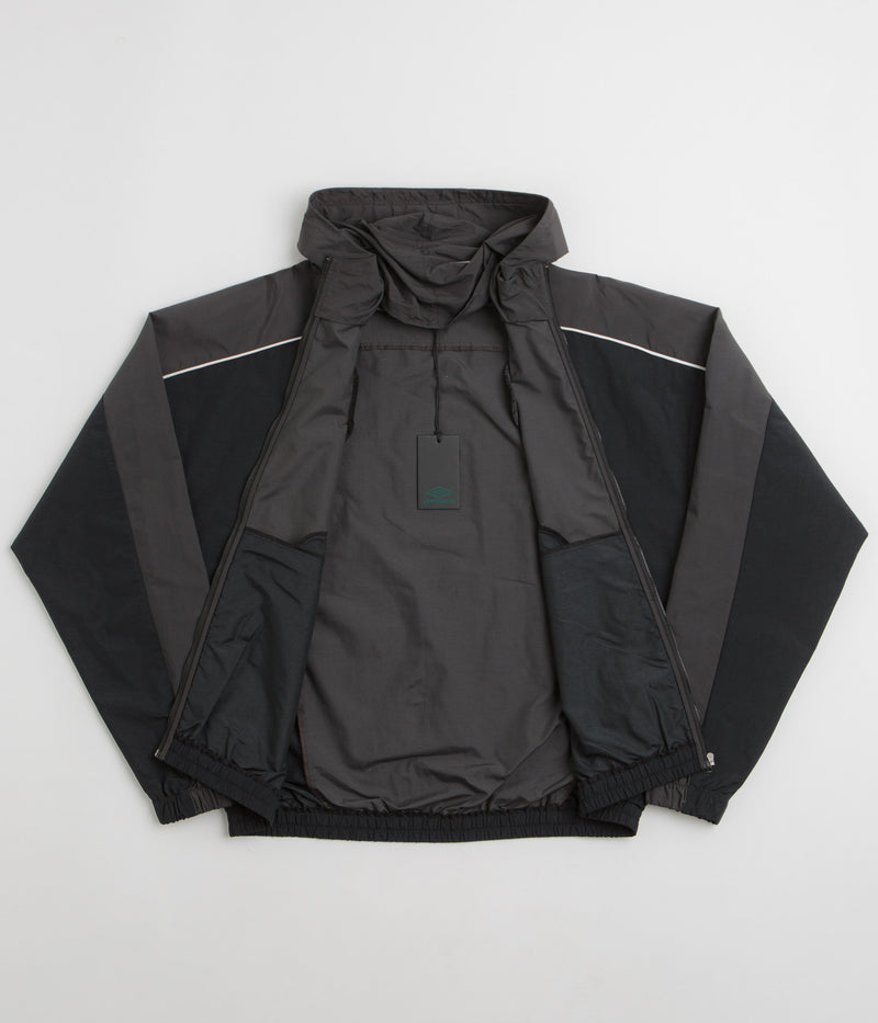 Umbro Rose Crest Masked Track Jacket in Black and Dark Gray