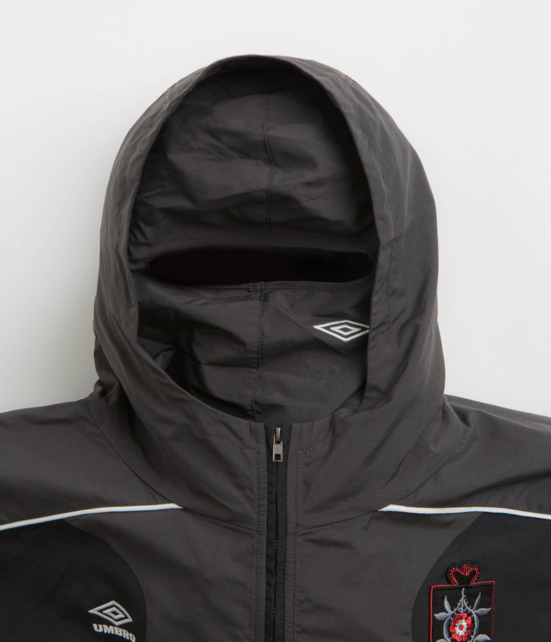 Umbro Rose Crest Masked Track Jacket in Black and Dark Gray