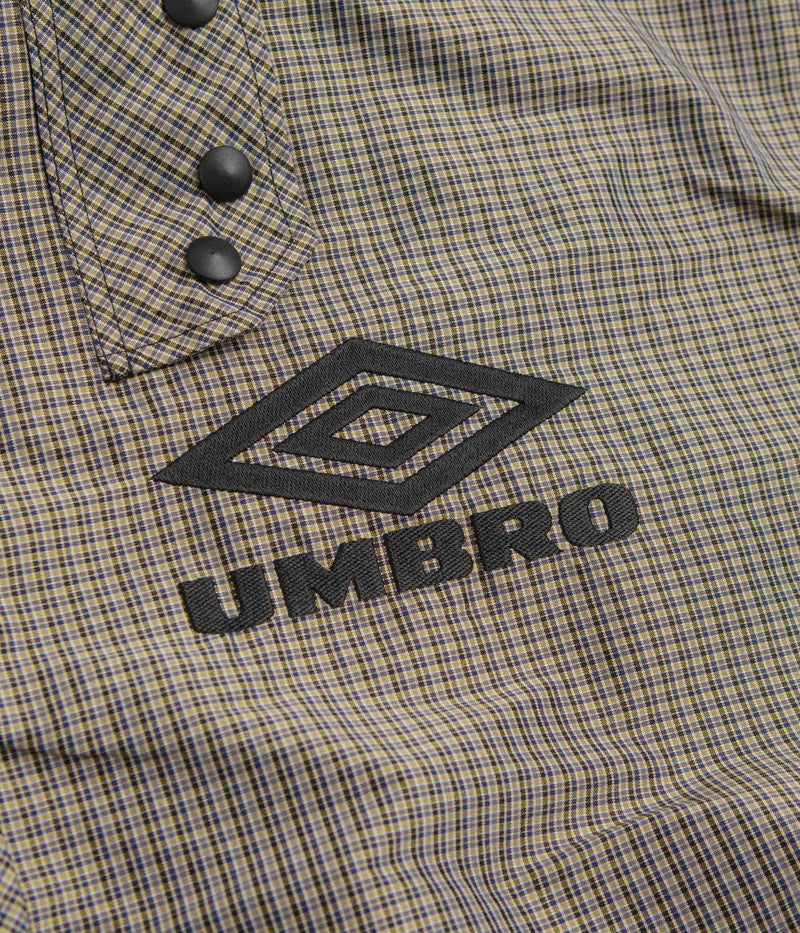 Umbro Smock Check Anorak in Beige and Black