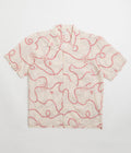 Universal Works Camp Shirt in Ecru Terracotta