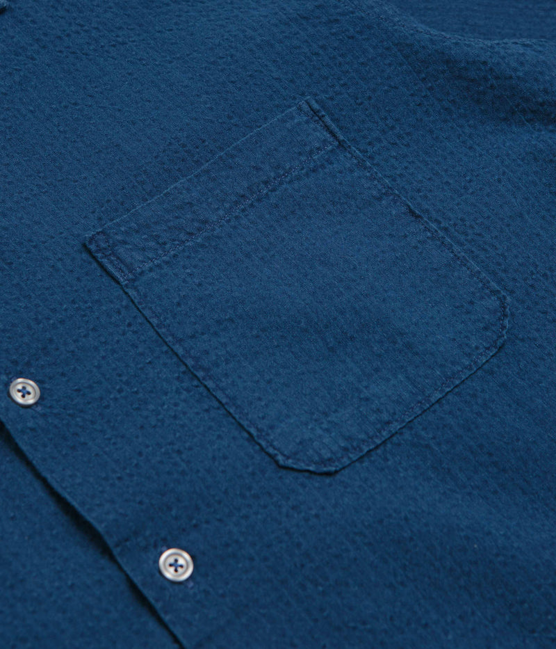 Universal Works Road Shirt in Washed Indigo
