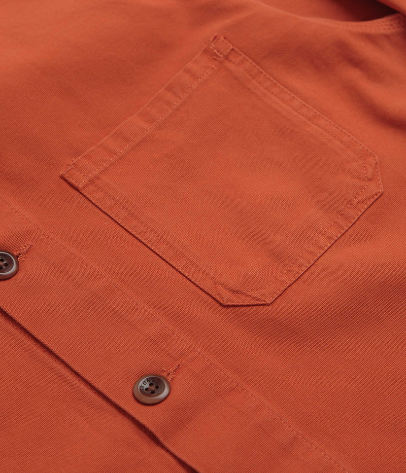 Uskees 3001 Buttoned Overshirt in Rust