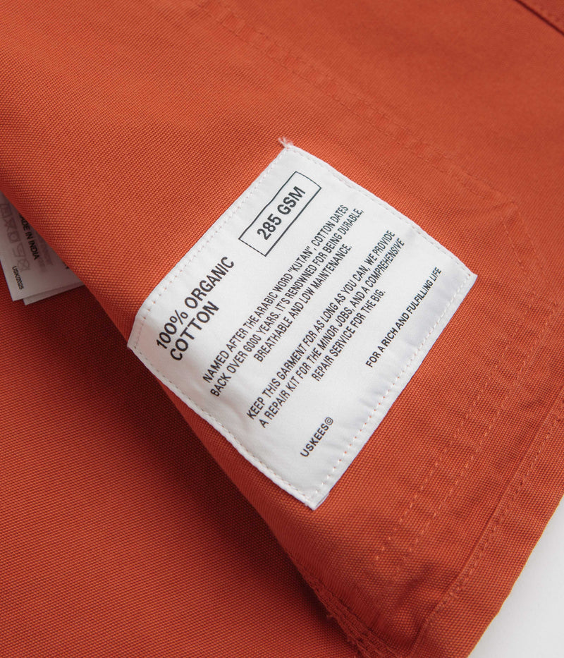 Uskees 3001 Buttoned Overshirt in Rust
