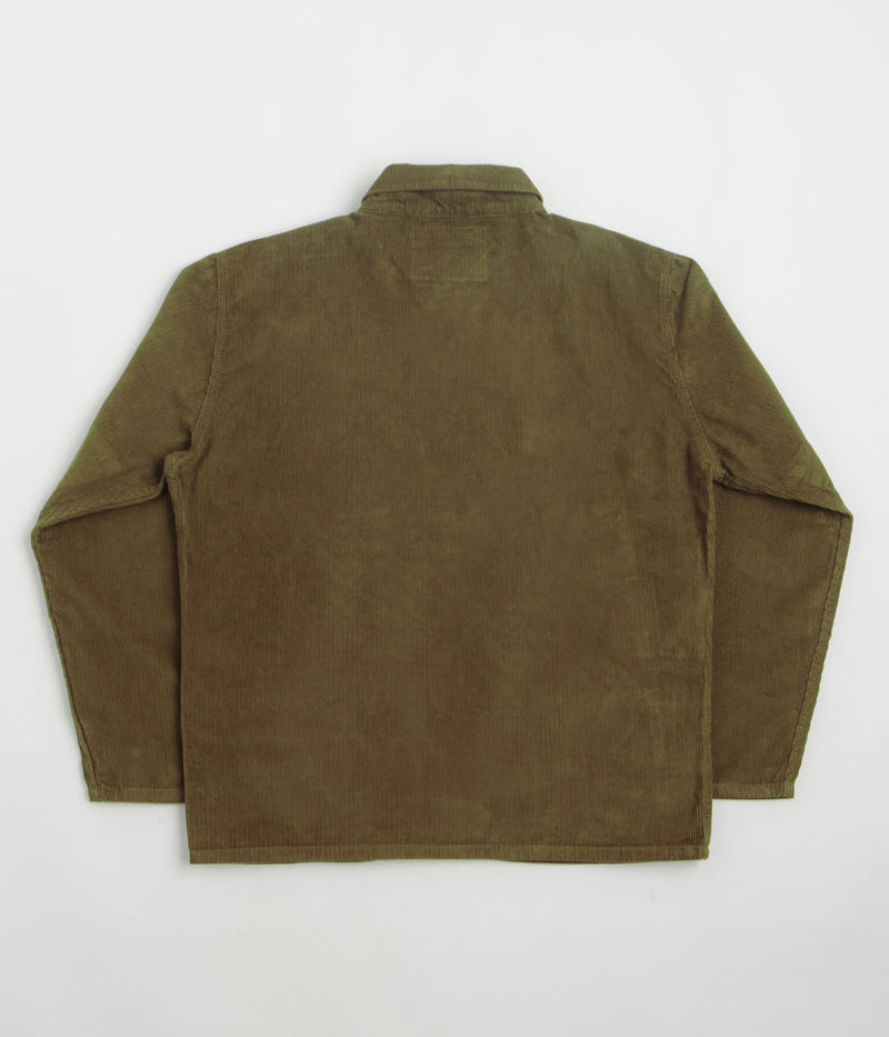 Uskees 3001 Cord Buttoned Overshirt in Woodland Green