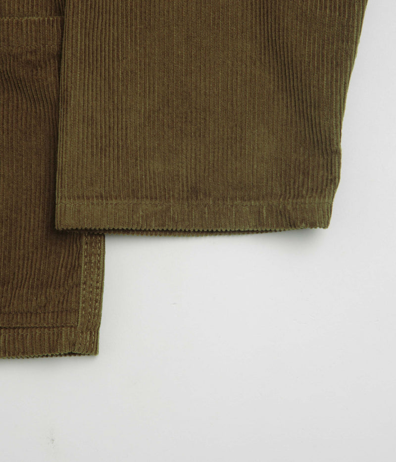 Uskees 3001 Cord Buttoned Overshirt in Woodland Green