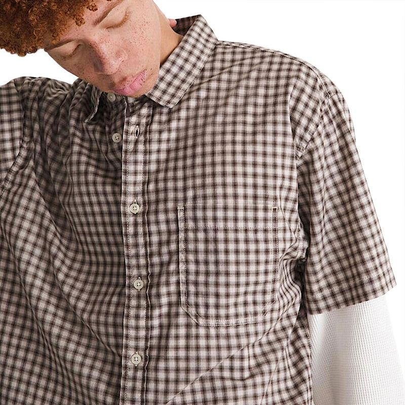 Vans Larkspur Mini Plaid Shirt - Oatmeal/Demitasse