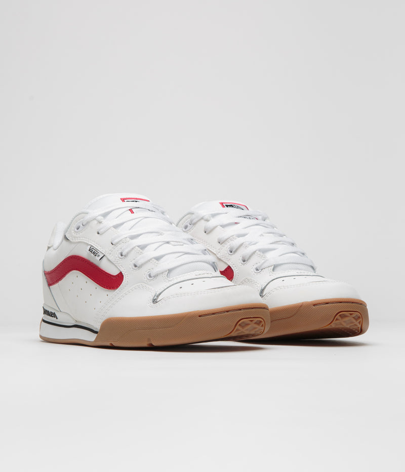Vans Rowley XLT Shoes in Red and White / Gum