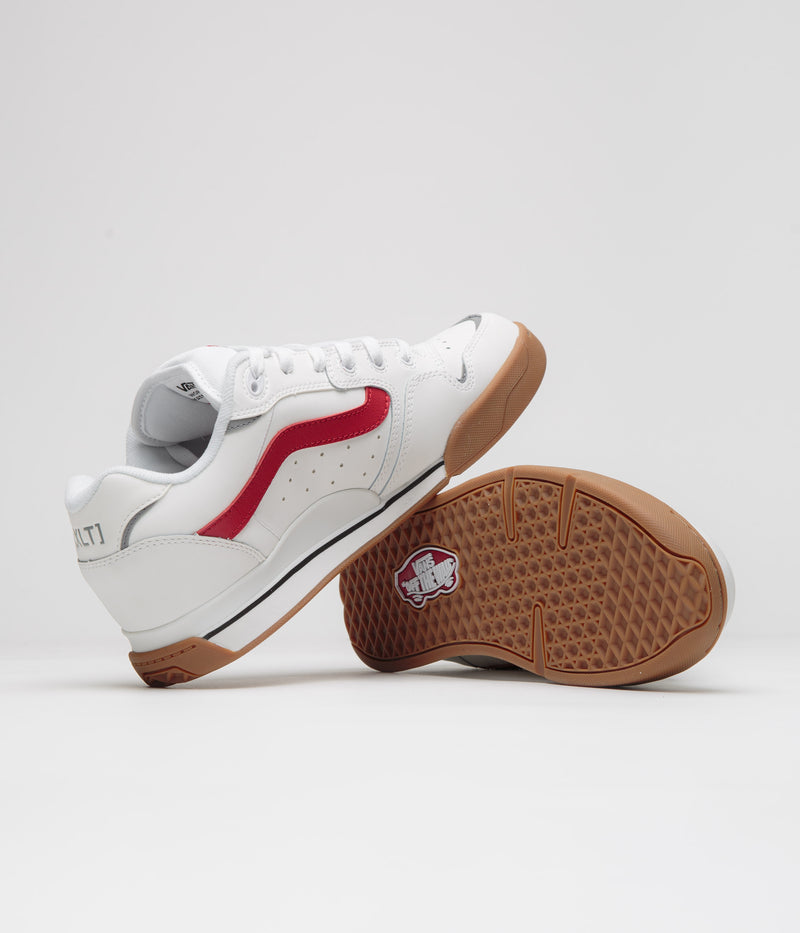 Vans Rowley XLT Shoes in Red and White / Gum