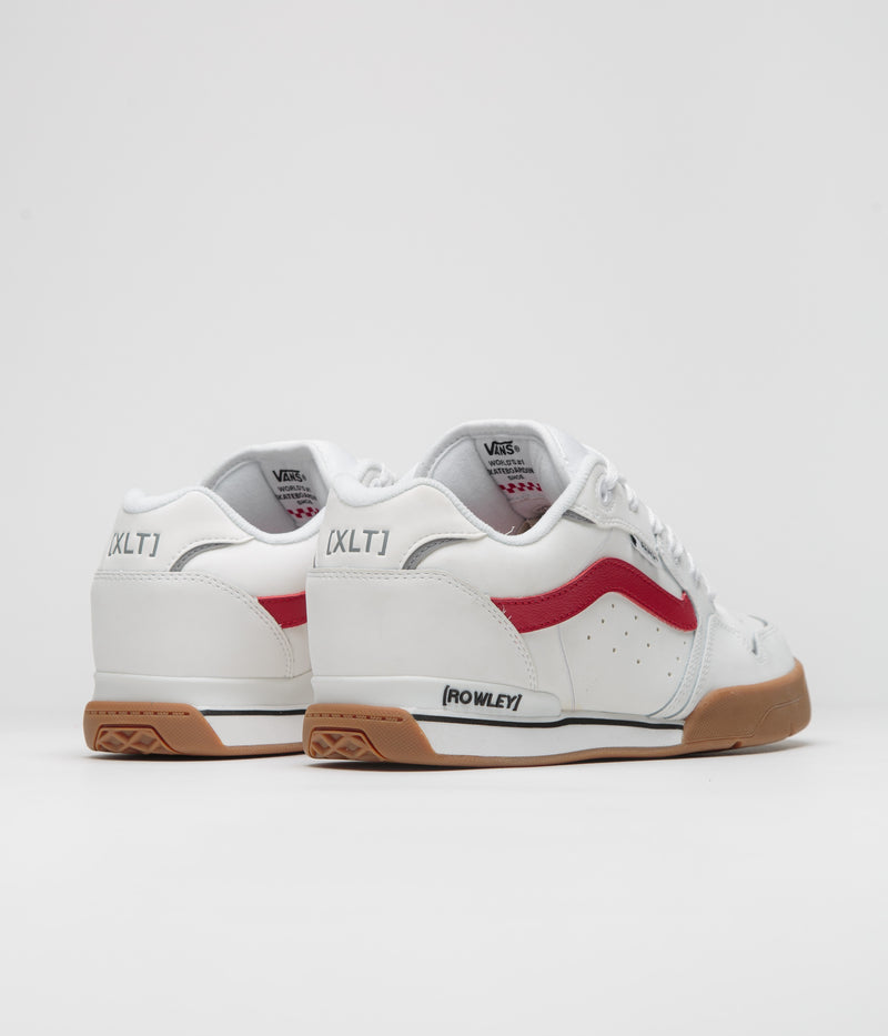 Vans Rowley XLT Shoes in Red and White / Gum