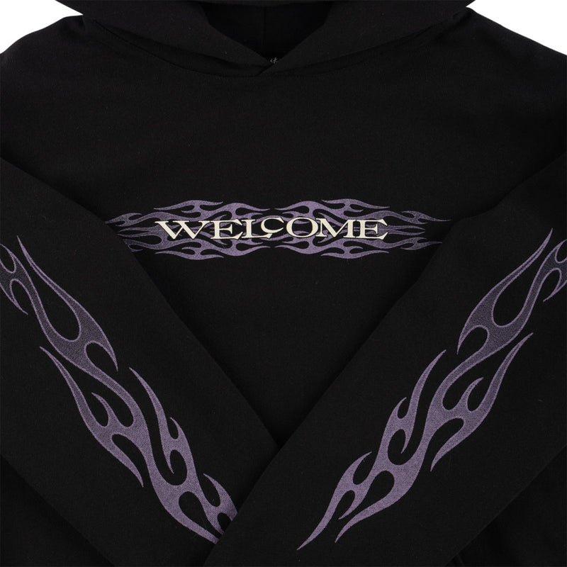 Welcome Brevity Hoodie - Black/Purple