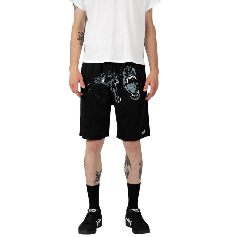 Welcome Woof Mesh Shorts - Black