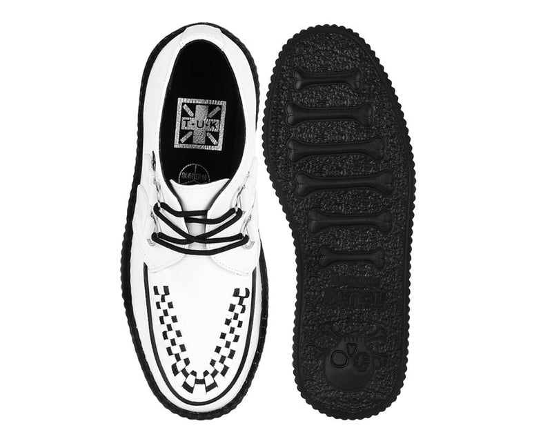 V6803 White Leather Viva Mondo Creeper